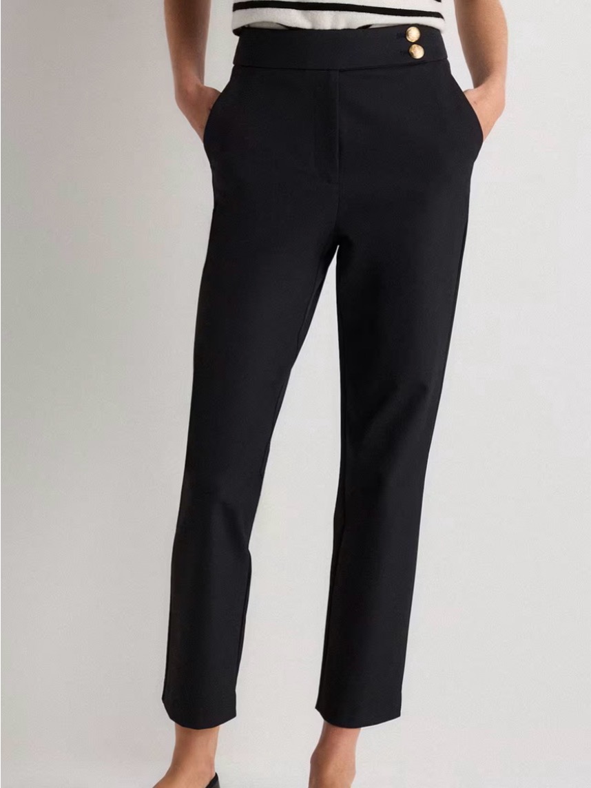 New With Tags Quince Black Scuba Slim Ankle Pants Size 12